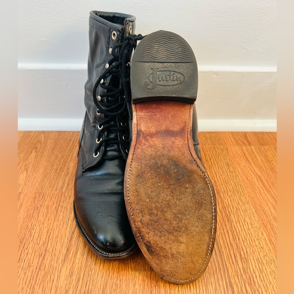 Black Justin Roper boots. - Picture 3 of 6